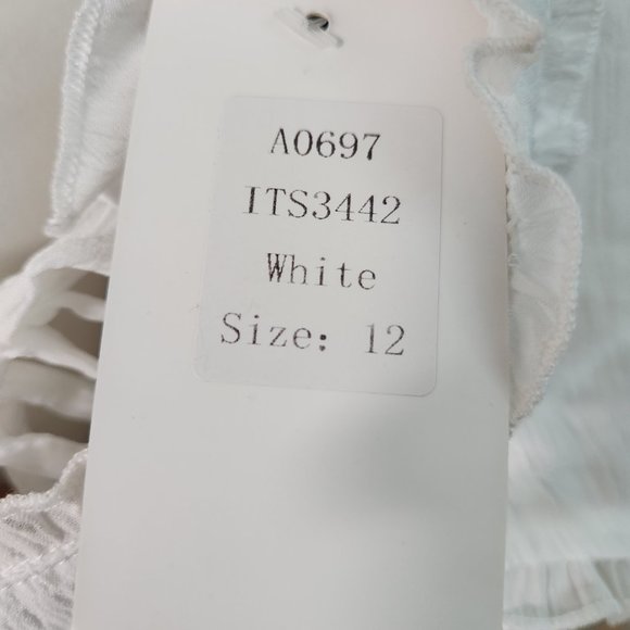 White Ruffled Mini Dress - Picture 7 of 8